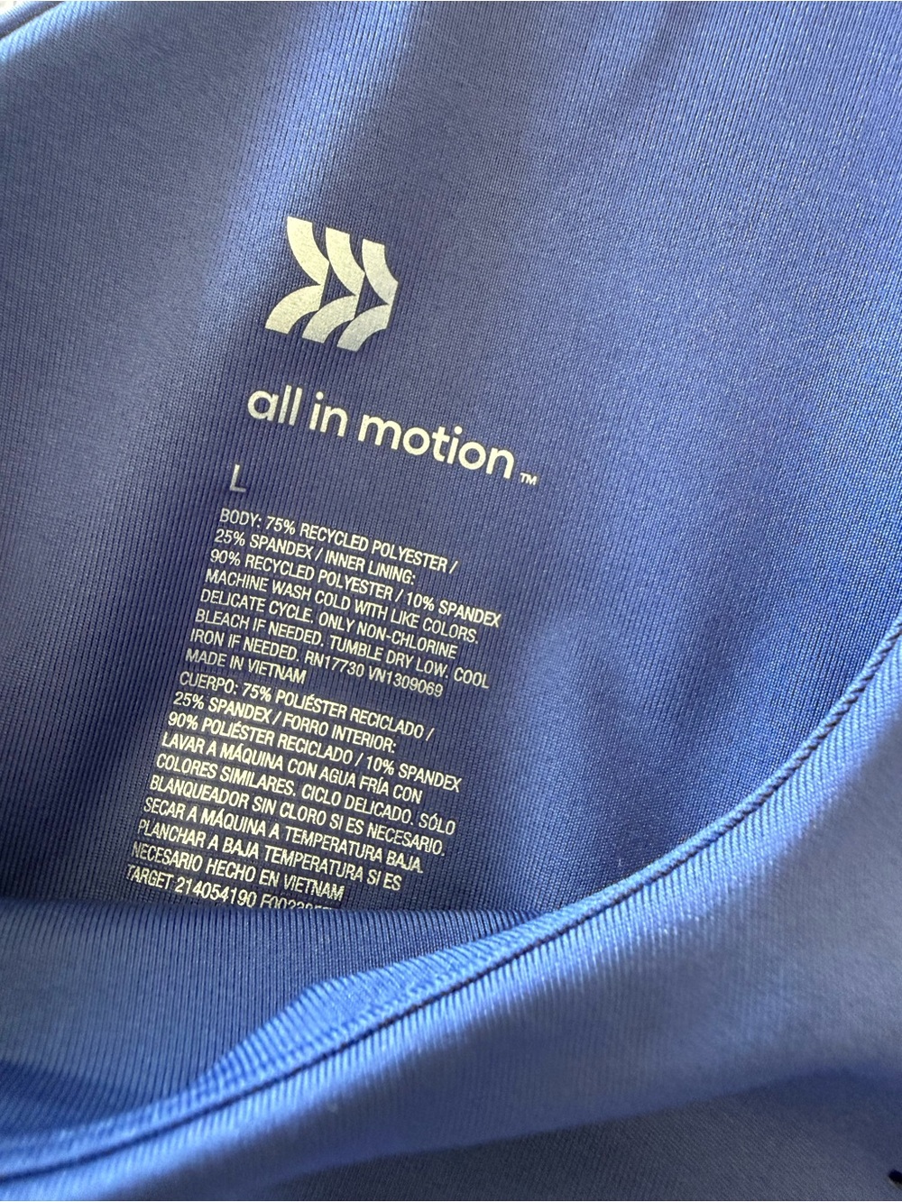 all in motion Blue Sleeveless Mock Neck Crop Top - Picture 3 of 3
